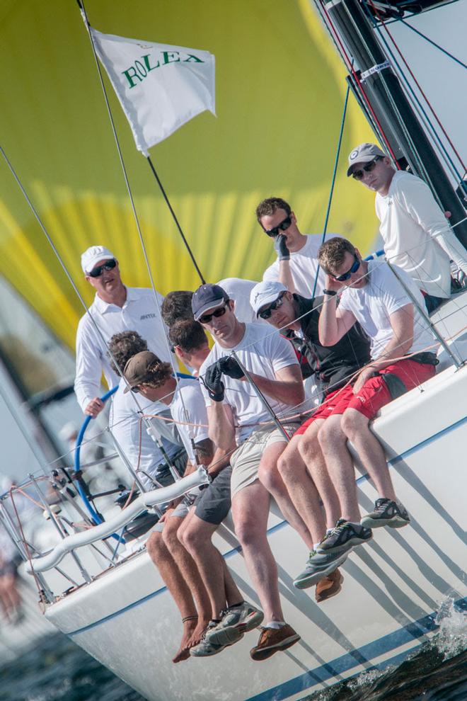 Anthony O'Leary (white hat) from Ireland's Royal Cork Yacht Club – Rolex NYYC Invitational Cup ©  Rolex/Daniel Forster http://www.regattanews.com